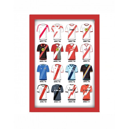 Cuadro Camisetas Históricas Rayo Vallecano