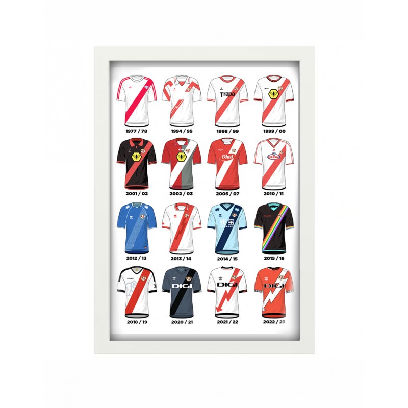 Cuadro Camisetas Históricas Rayo Vallecano