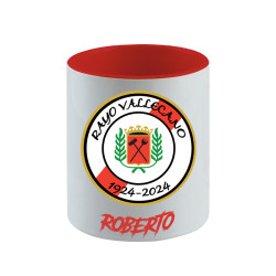 Taza Rayo Vallecano personalizable escudo UR